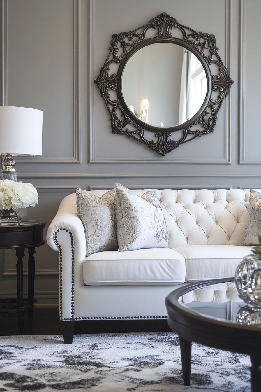 16. Elegant French Gray (Gray Living Room Ideas) - Gray Living Room Ideas