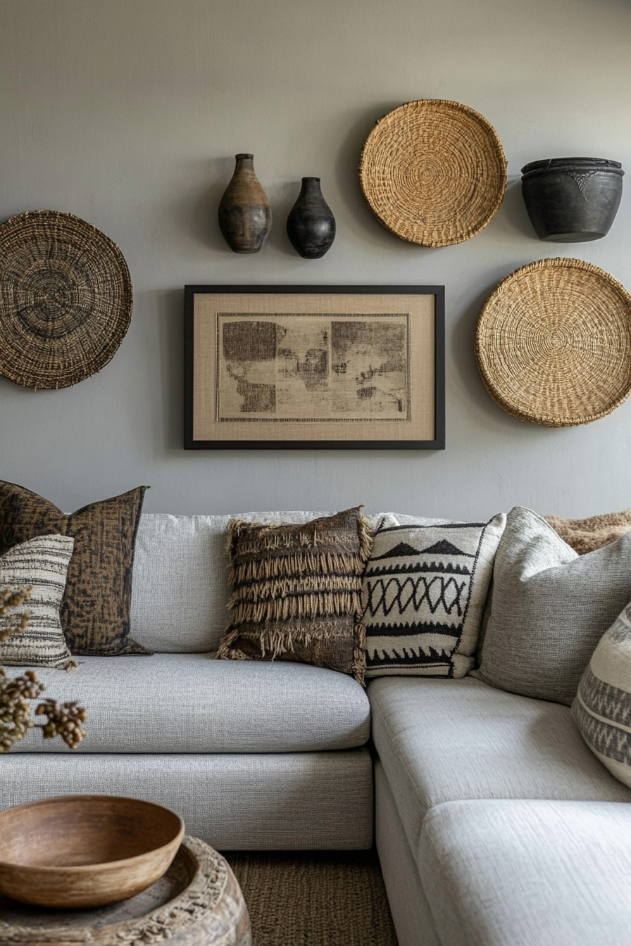 27. Global Traveler's Nook (Gray Living Room Ideas) - Gray Living Room Ideas