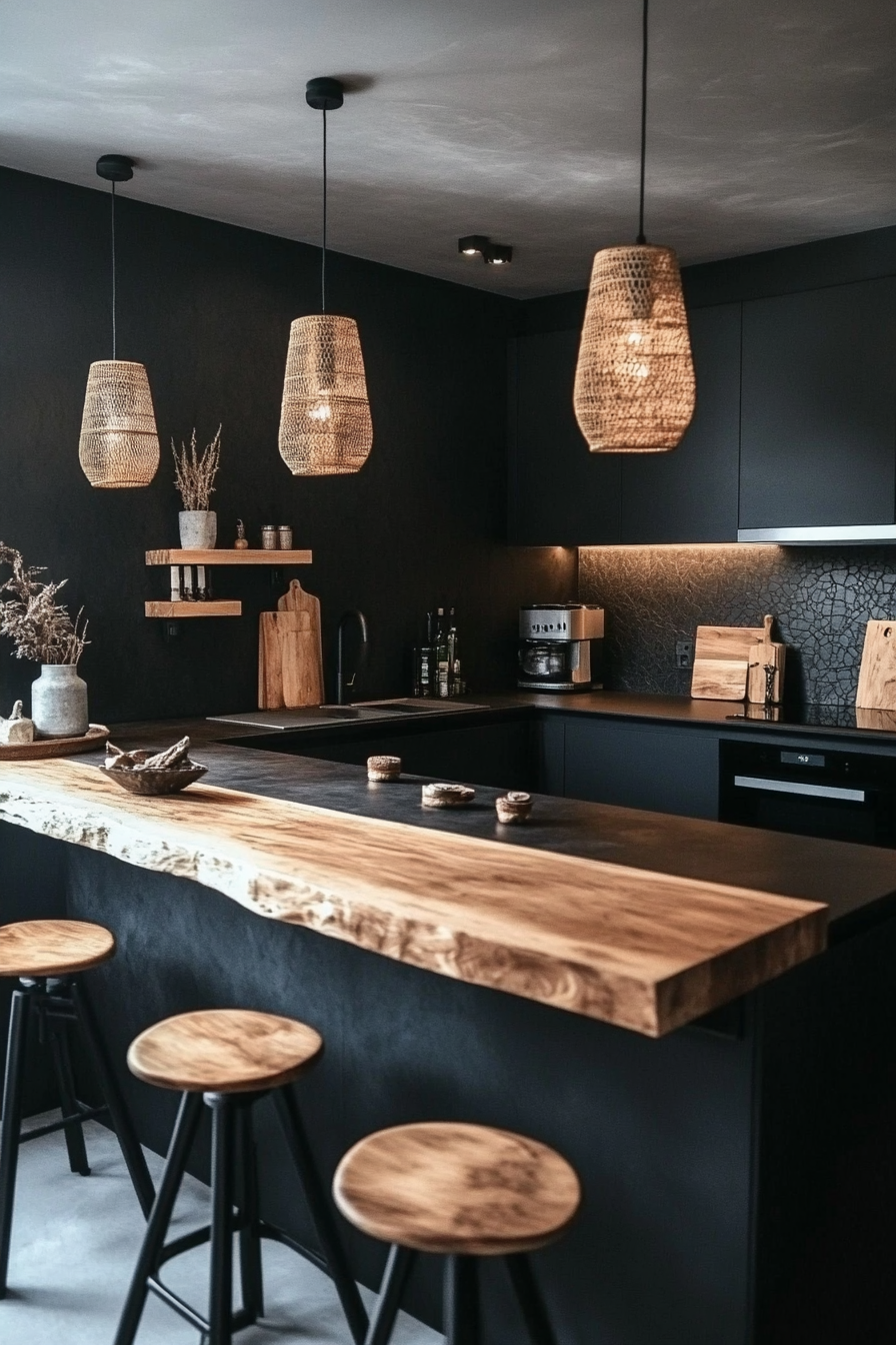 15. Eco-Friendly Elegance (Black Kitchen Ideas) - Black Kitchen Ideas