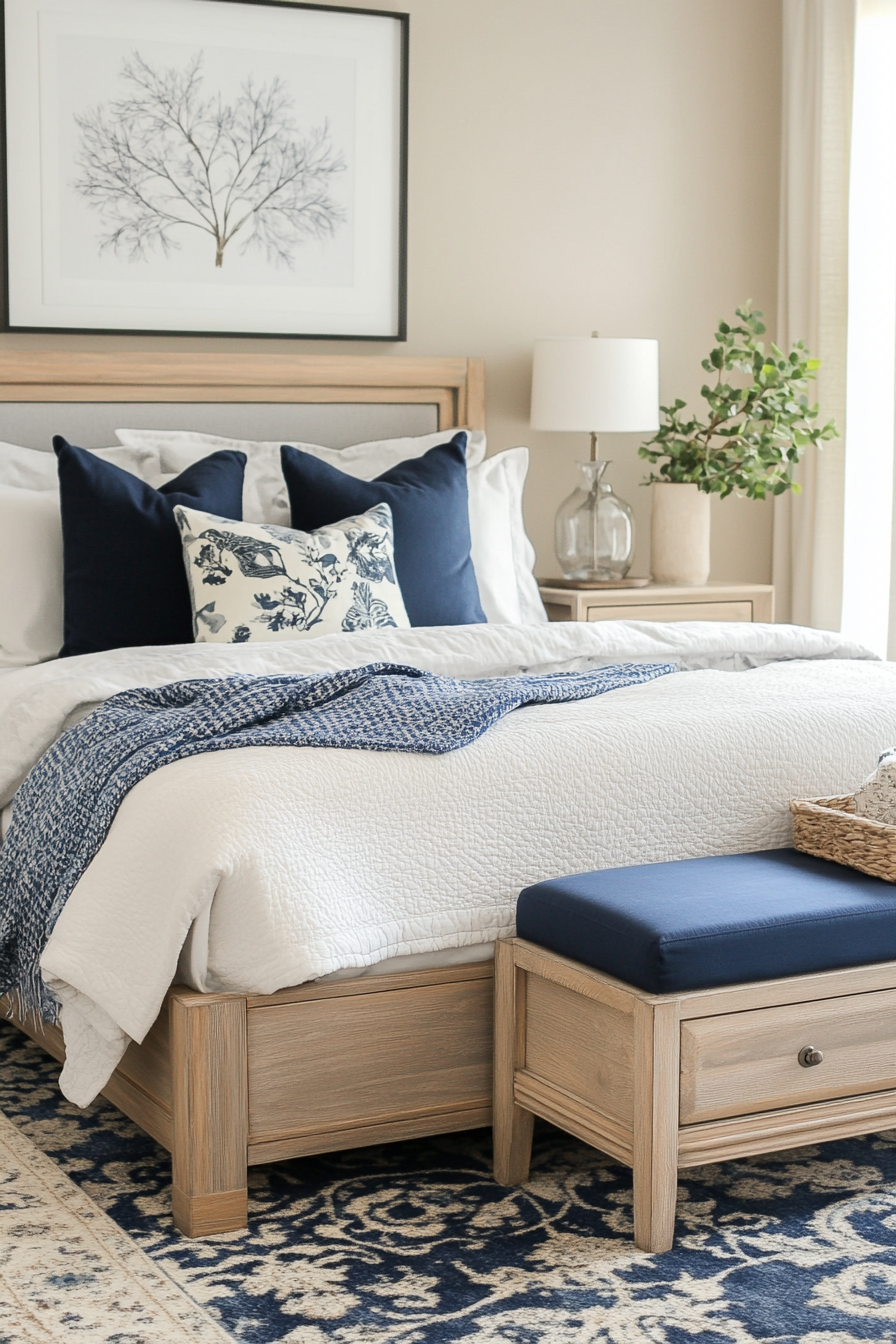 7. Scandinavian Serenity (Navy Blue And Gray Bedroom Ideas) - Navy Blue And Gray Bedroom Ideas