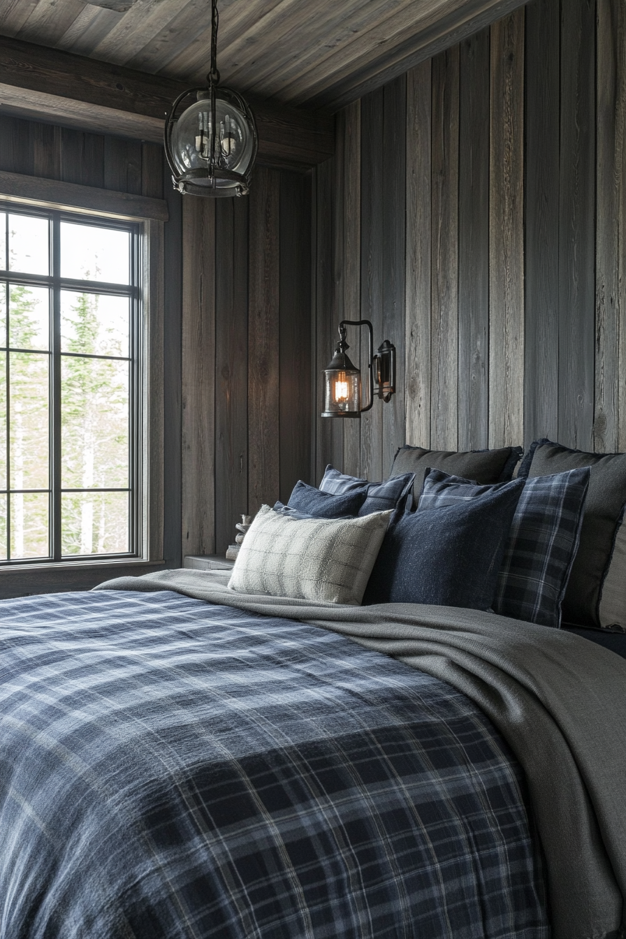 12. Rustic Comfort (Navy Blue And Gray Bedroom Ideas) - Navy Blue And Gray Bedroom Ideas
