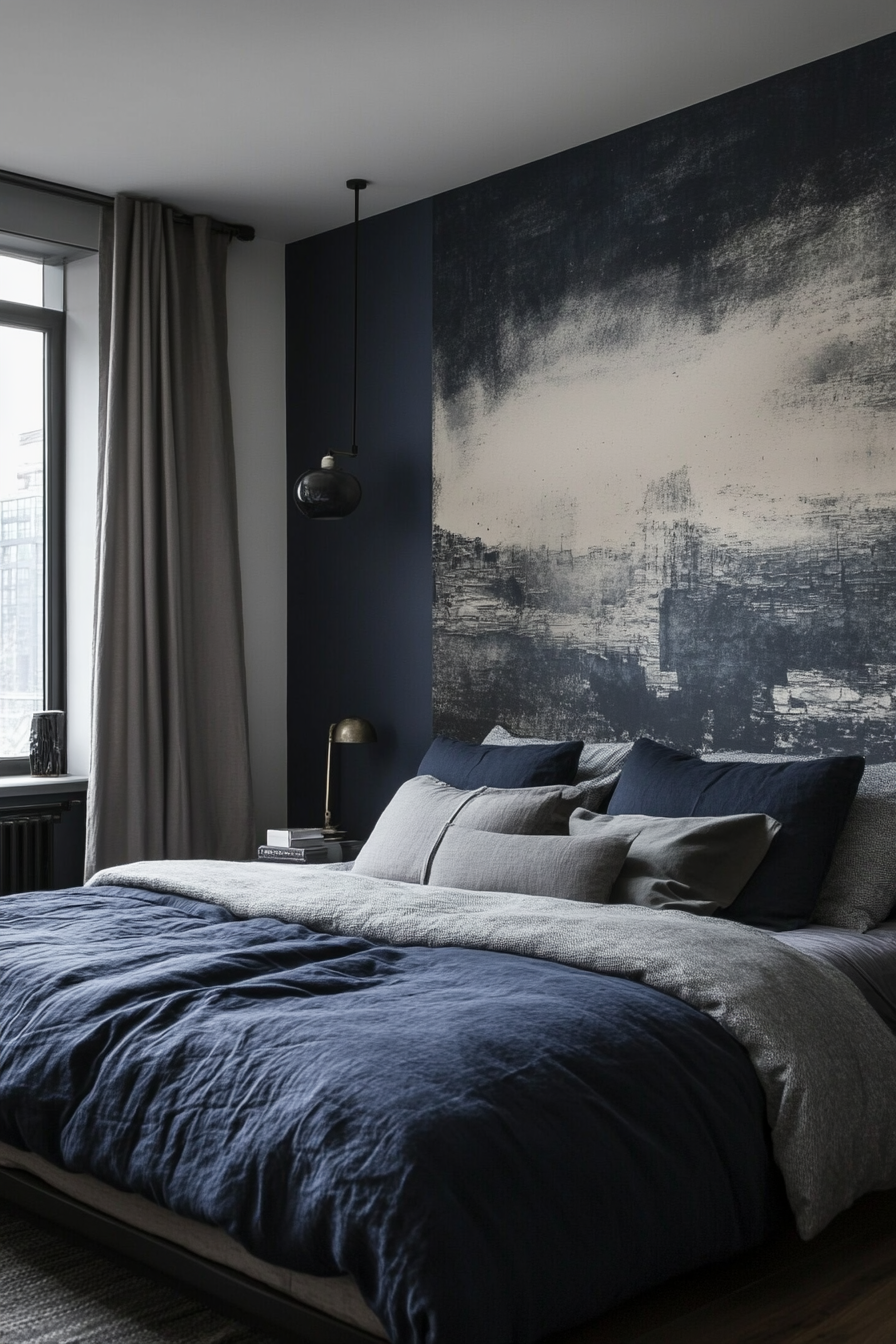 19. Artisan Touch (Navy Blue And Gray Bedroom Ideas) - Navy Blue And Gray Bedroom Ideas