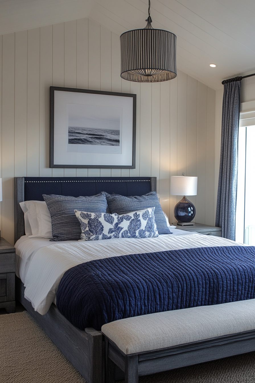 23. Ecological Harmony (Navy Blue And Gray Bedroom Ideas) - Navy Blue And Gray Bedroom Ideas