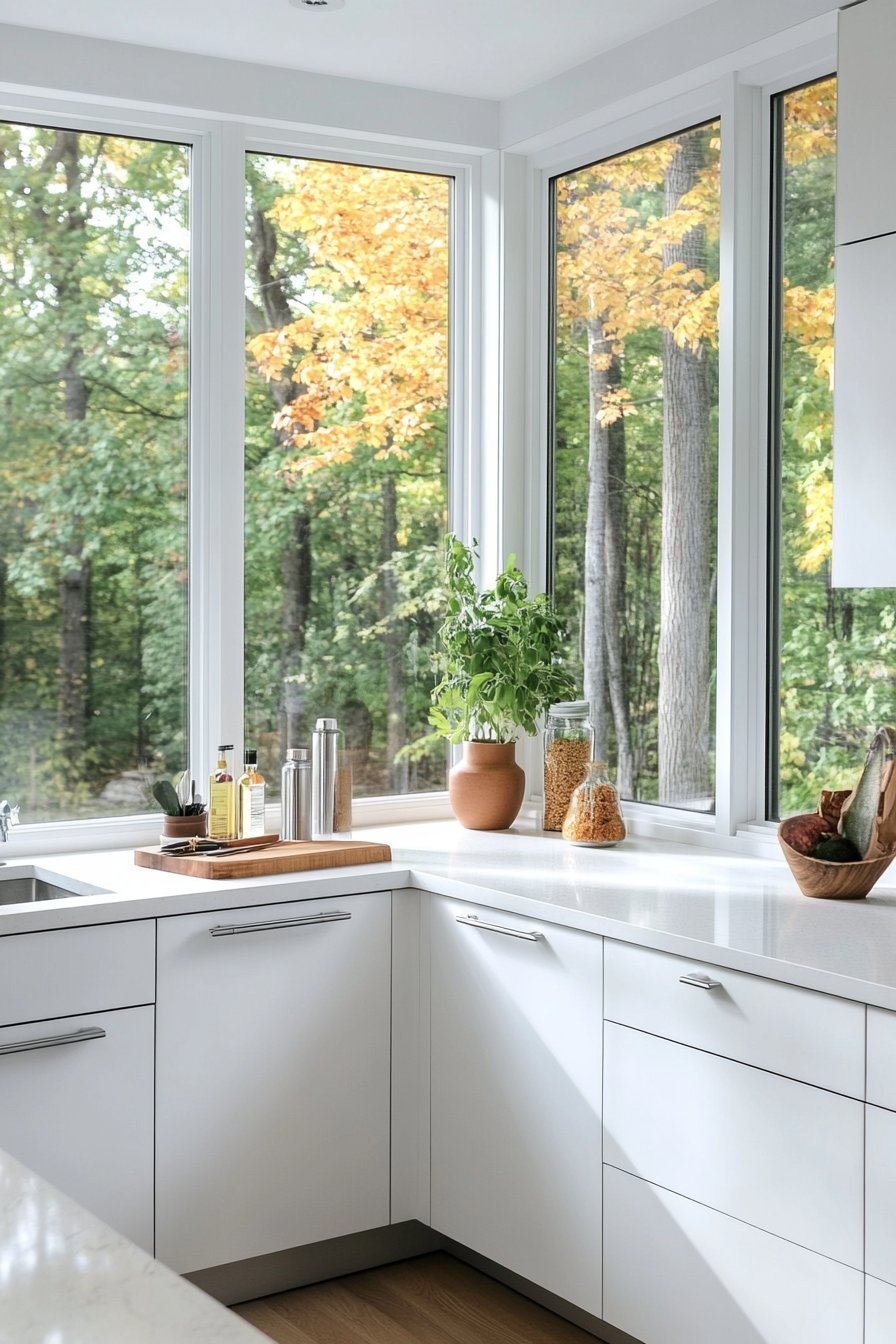 14. Wraparound Corner Window (Kitchen Window Ideas) - Kitchen Window Ideas