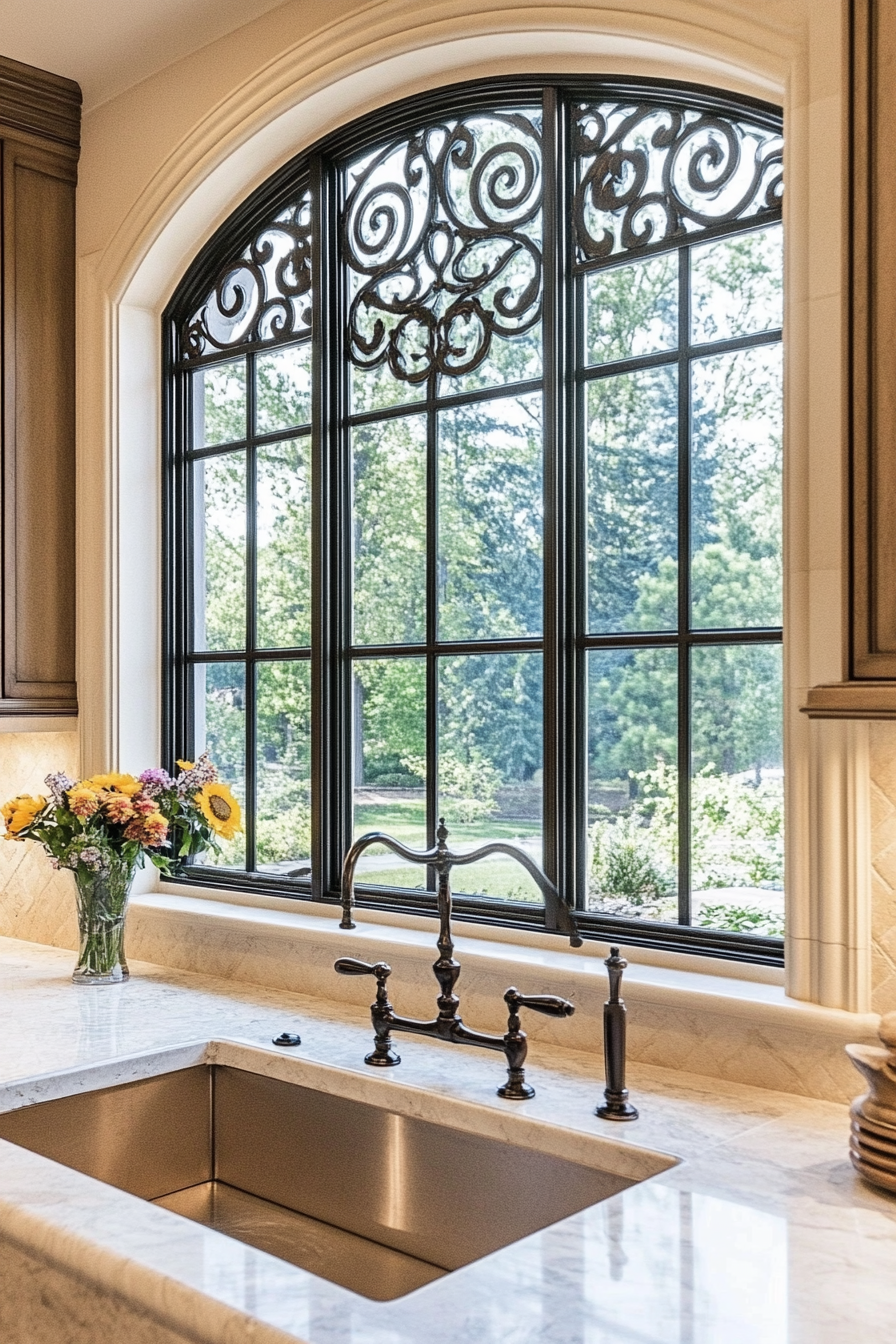 18. Casement Window with Iron Detailing (Kitchen Window Ideas) - Kitchen Window Ideas