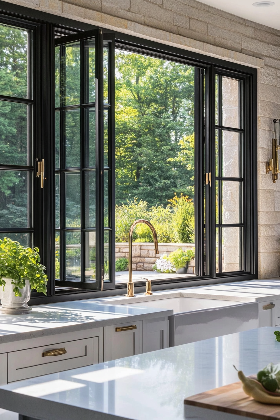 20. Folding Glass Wall Window (Kitchen Window Ideas) - Kitchen Window Ideas