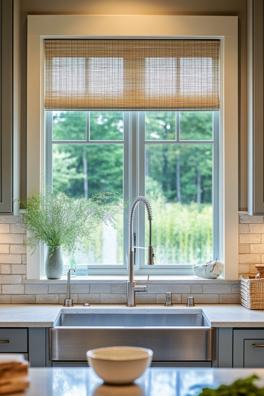 21. Double-Glazed Window with Built-In Blinds (Kitchen Window Ideas) - Kitchen Window Ideas