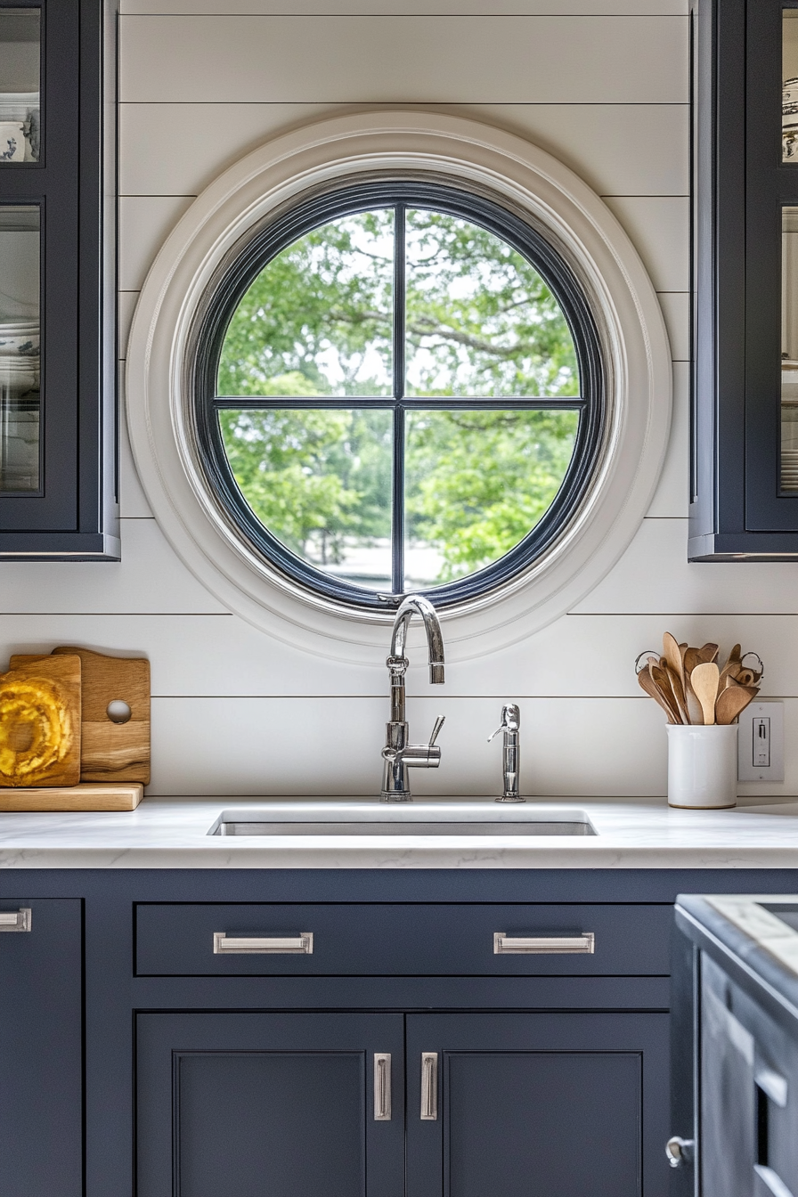 26. Circular Porthole Window (Kitchen Window Ideas) - Kitchen Window Ideas