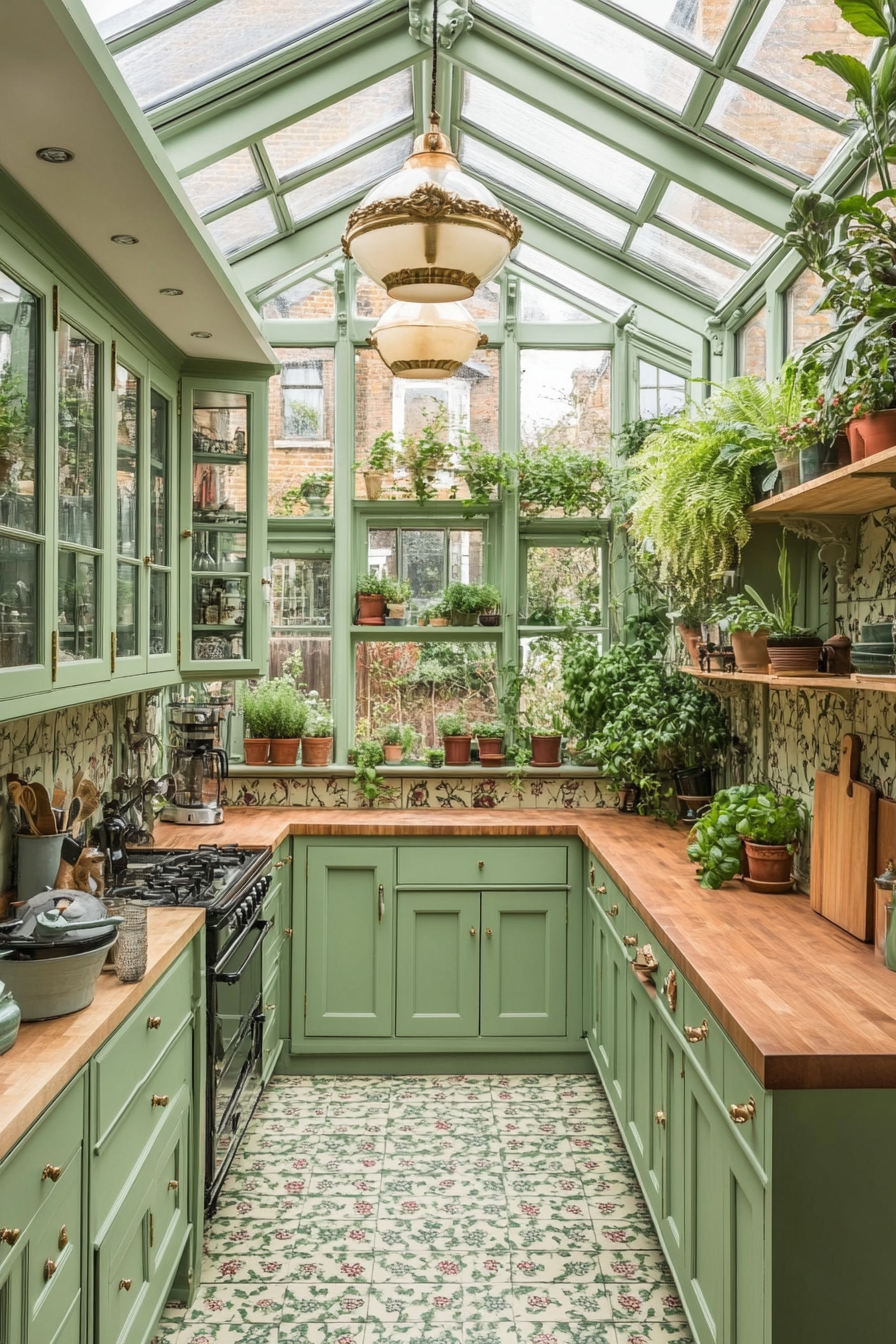 12. Victorian Conservatory-Inspired (Victorian Style Kitchen Ideas) - Victorian Style Kitchen Ideas