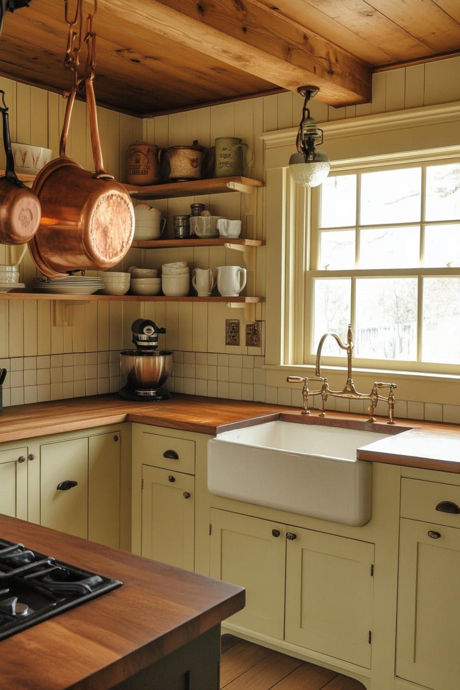 27. Pine and Cream Simplicity (Victorian Style Kitchen Ideas) - Victorian Style Kitchen Ideas