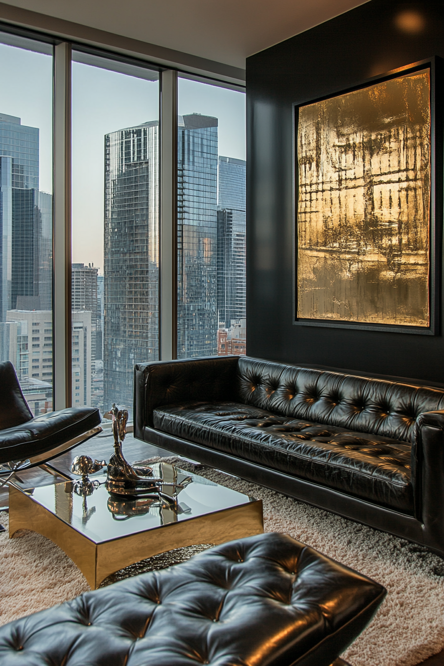 11. Urban Sophistication (Black And Gold Living Room Ideas) - Black And Gold Living Room Ideas