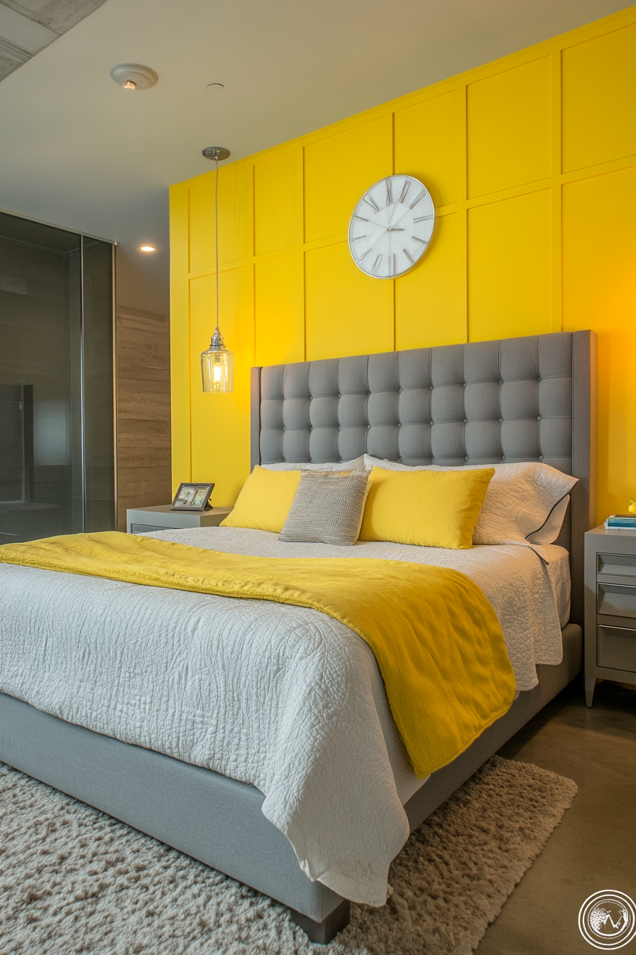 22. Solar & Stone Statement (Yellow And Gray Bedroom Ideas) - Yellow And Gray Bedroom Ideas