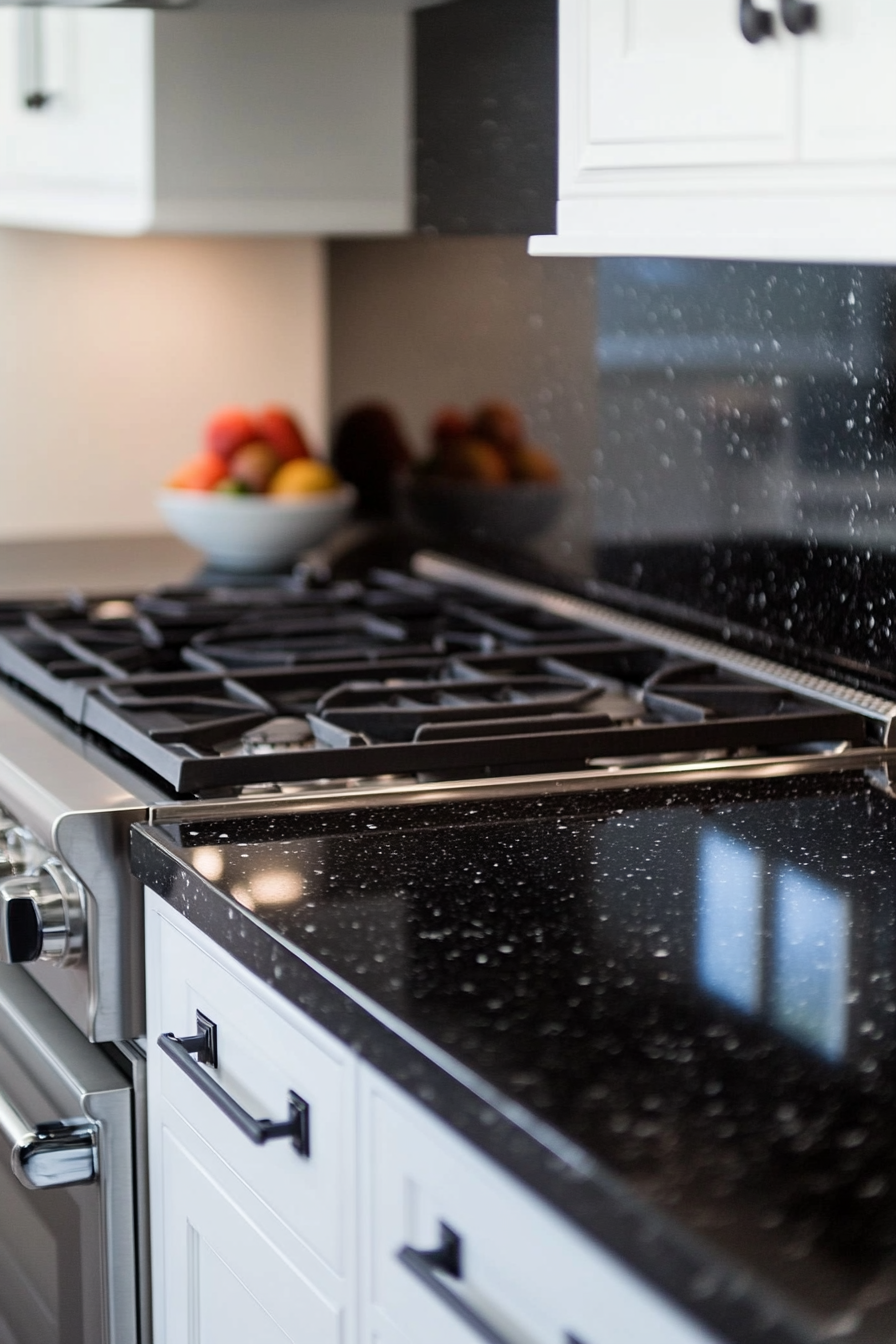 1. Modern Monochrome (Granite Countertops Kitchen Ideas) - Granite Countertops Kitchen Ideas