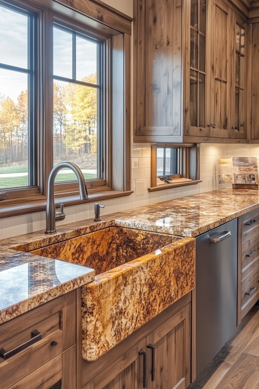 3. Rustic Farmhouse Charm (Granite Countertops Kitchen Ideas) - Granite Countertops Kitchen Ideas