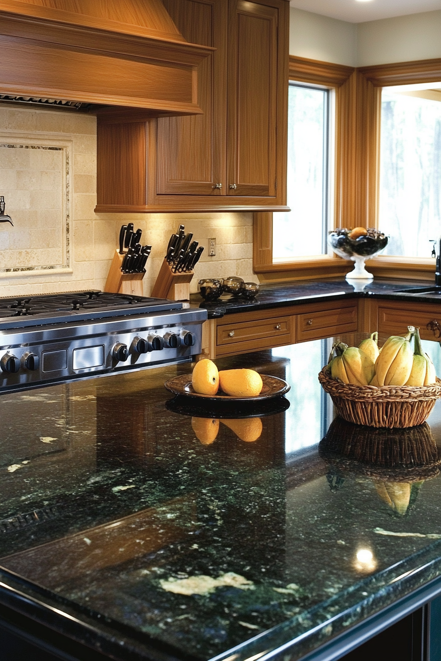 12. Dark Luxe Appeal (Granite Countertops Kitchen Ideas) - Granite Countertops Kitchen Ideas