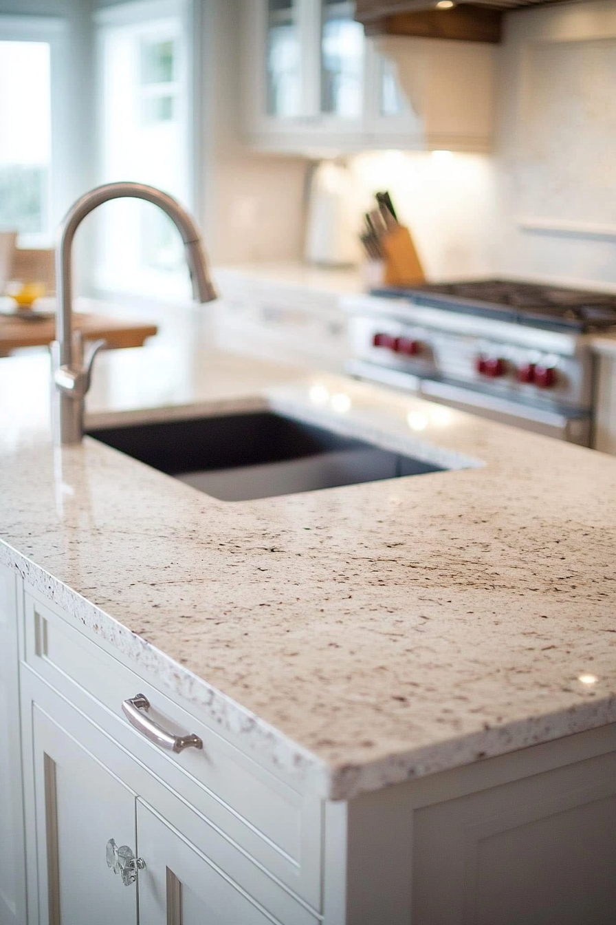 21. Crisp Coastal Retreat (Granite Countertops Kitchen Ideas) - Granite Countertops Kitchen Ideas