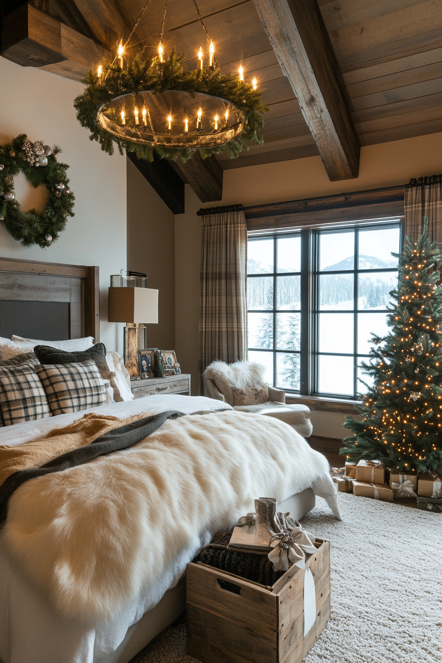 10. Alpine Chalet Warmth (Christmas Bedroom Ideas) - Christmas Bedroom Ideas