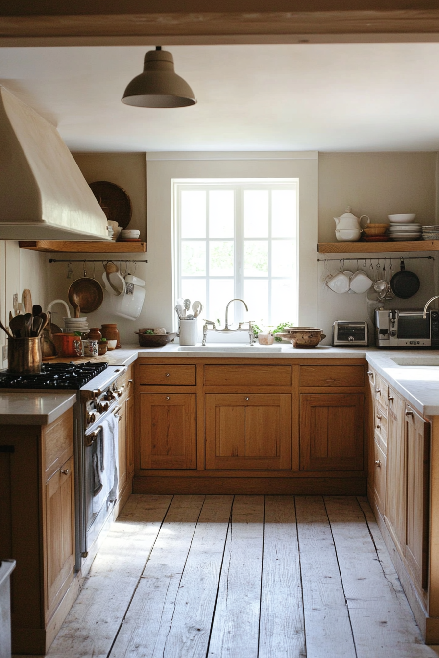 1. Modern Minimalist Oak (Oak Cabinets Kitchen Ideas) - Oak Cabinets Kitchen Ideas