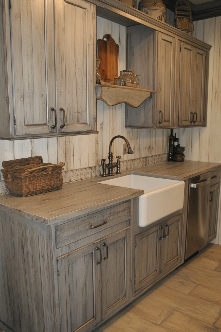 4. Rustic Farmhouse Charm (Oak Cabinets Kitchen Ideas) - Oak Cabinets Kitchen Ideas