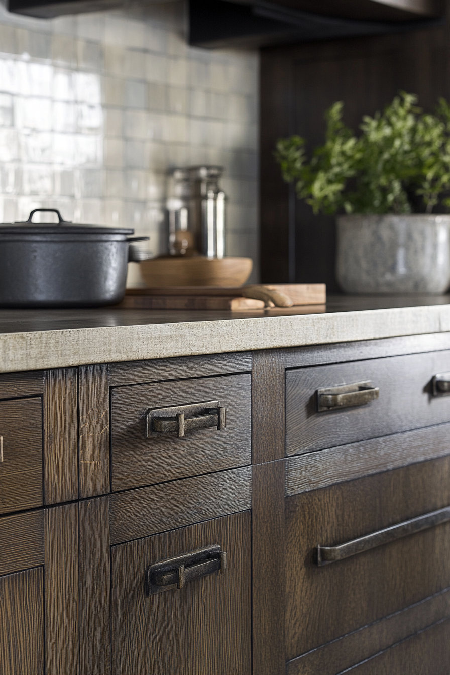 7. Industrial Chic (Oak Cabinets Kitchen Ideas) - Oak Cabinets Kitchen Ideas