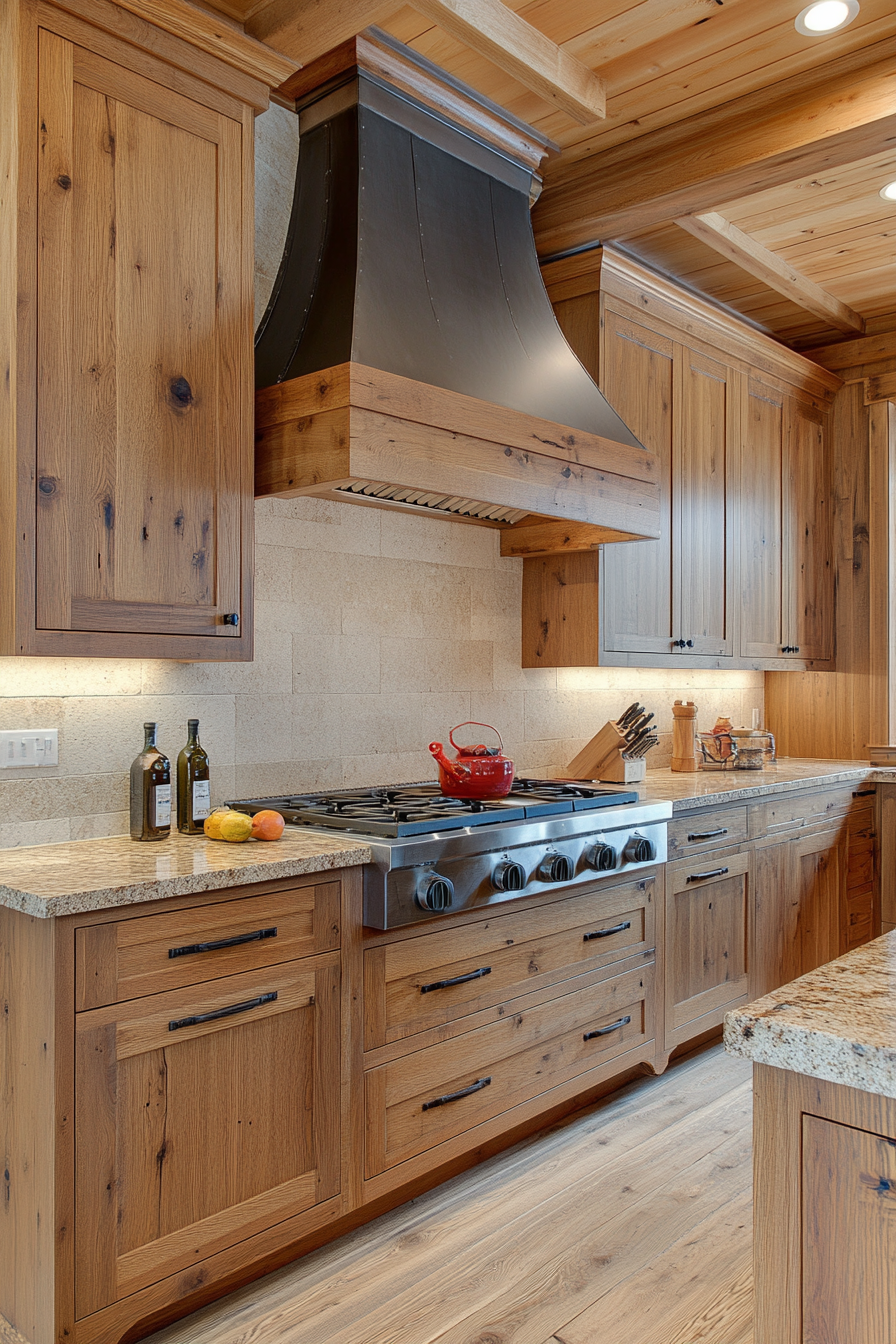 12. Modern Rustic Blend (Oak Cabinets Kitchen Ideas) - Oak Cabinets Kitchen Ideas