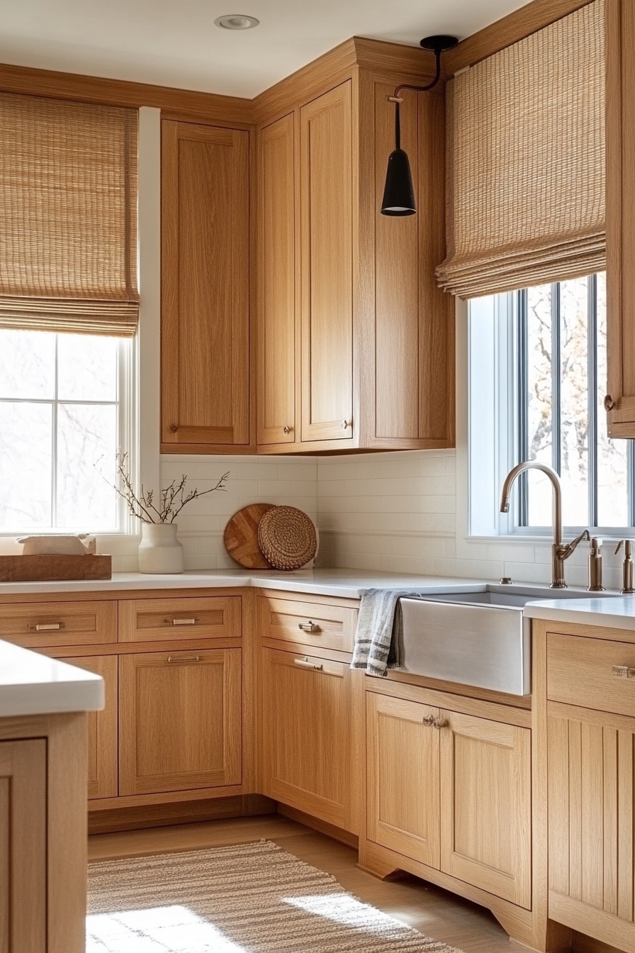 19. Asian-Inspired Simplicity (Oak Cabinets Kitchen Ideas) - Oak Cabinets Kitchen Ideas