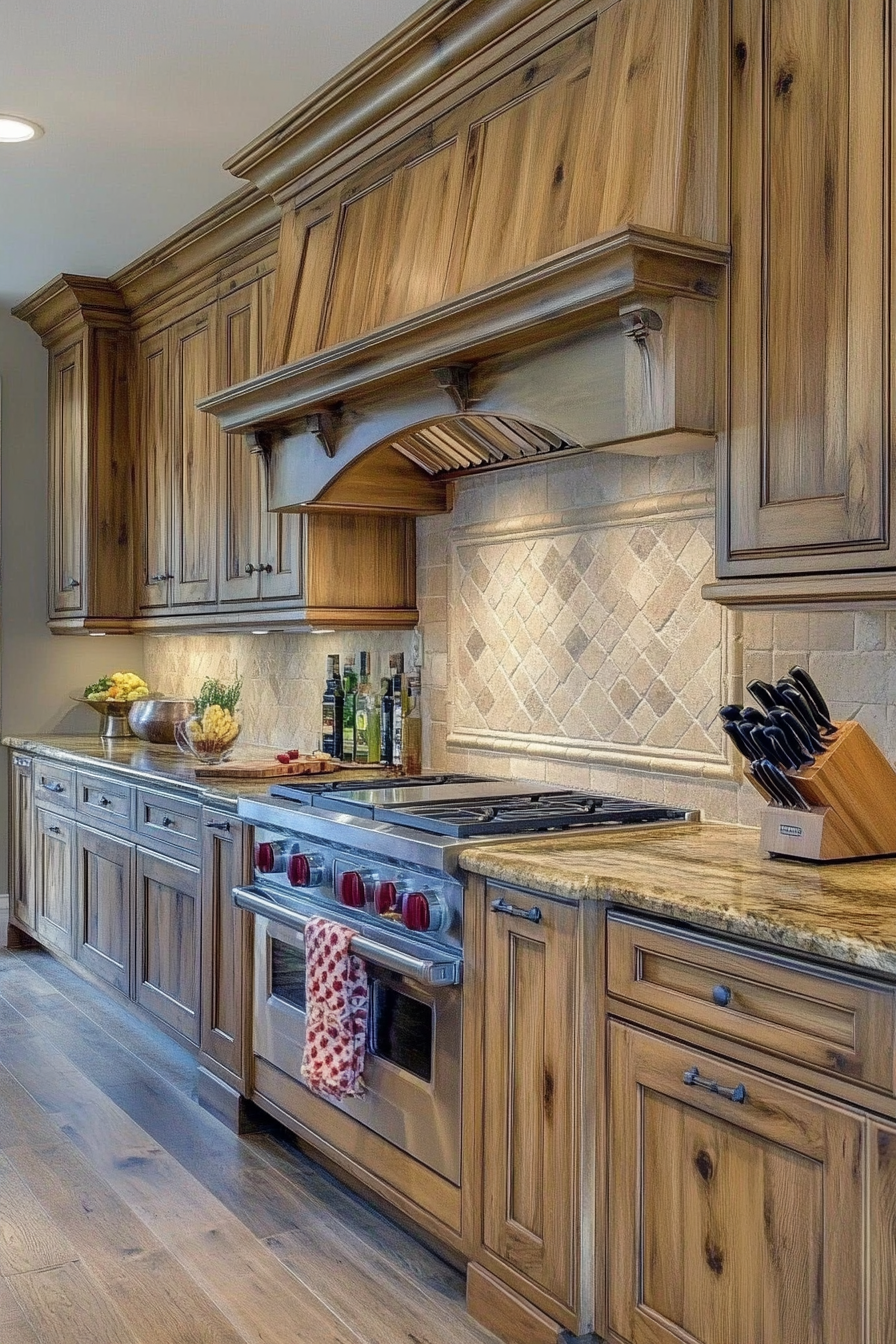 21. Earthy Tones (Oak Cabinets Kitchen Ideas) - Oak Cabinets Kitchen Ideas