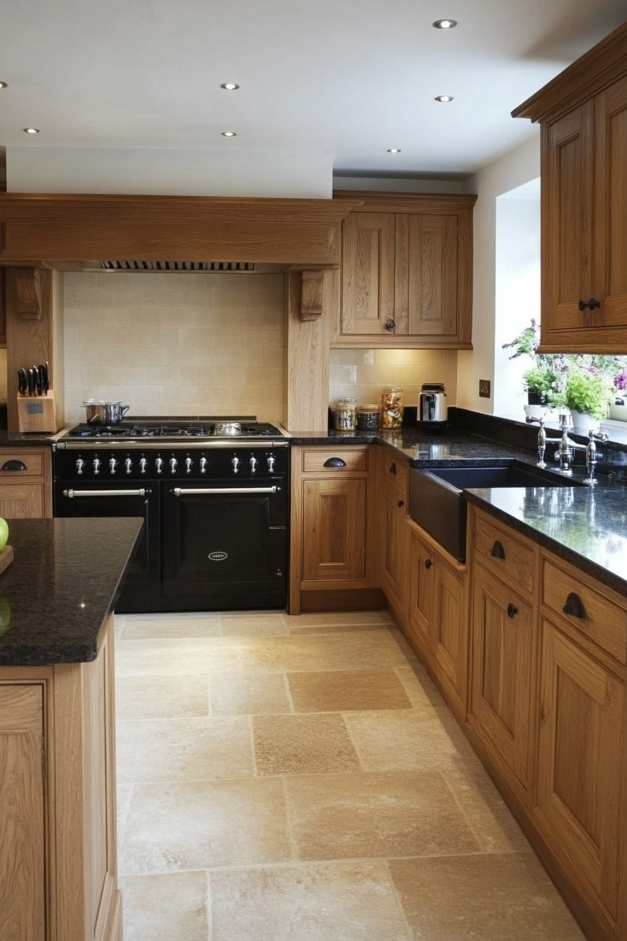 22. Monochromatic Scheme (Oak Cabinets Kitchen Ideas) - Oak Cabinets Kitchen Ideas