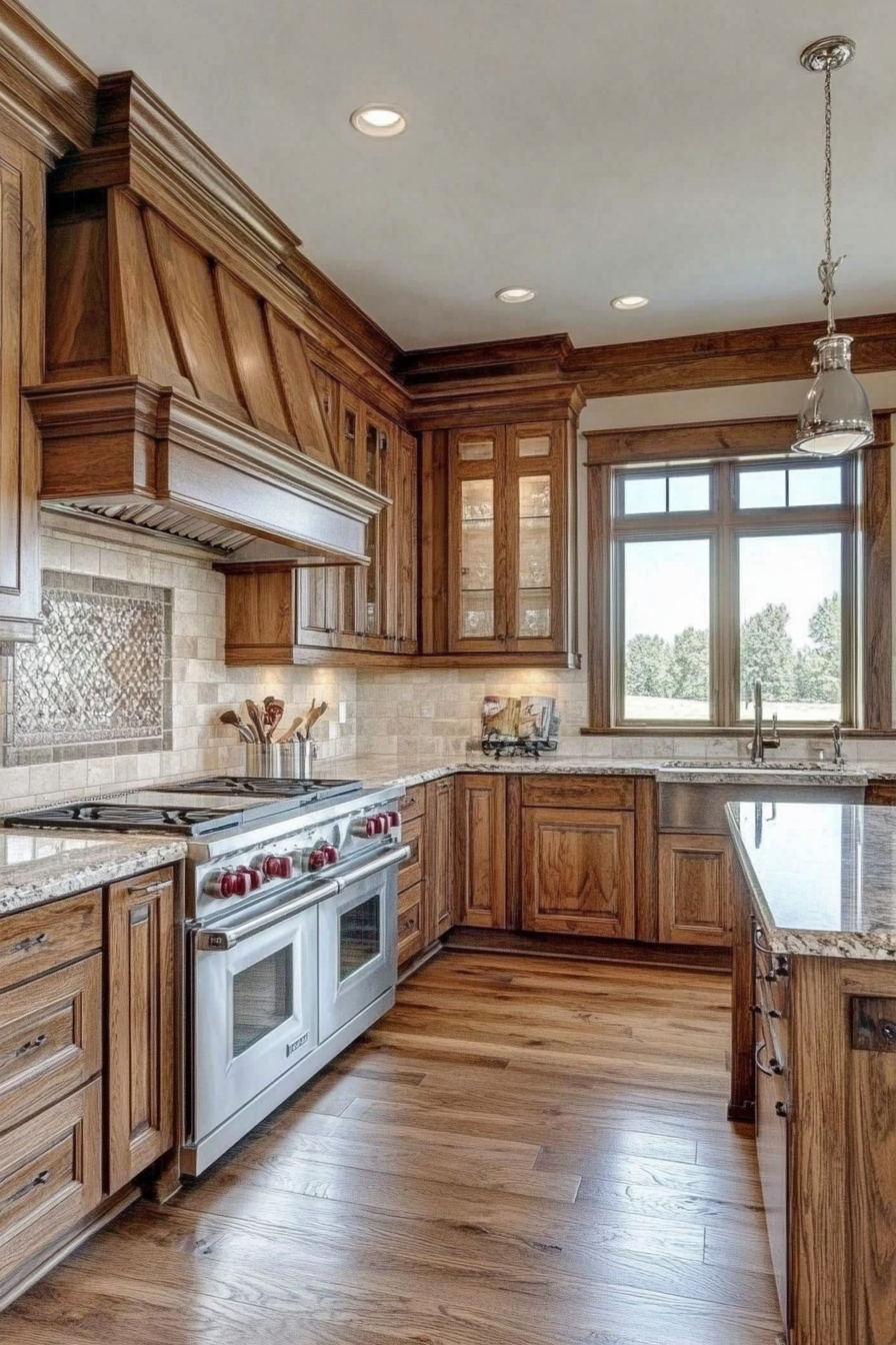 23. Transitional Style (Oak Cabinets Kitchen Ideas) - Oak Cabinets Kitchen Ideas