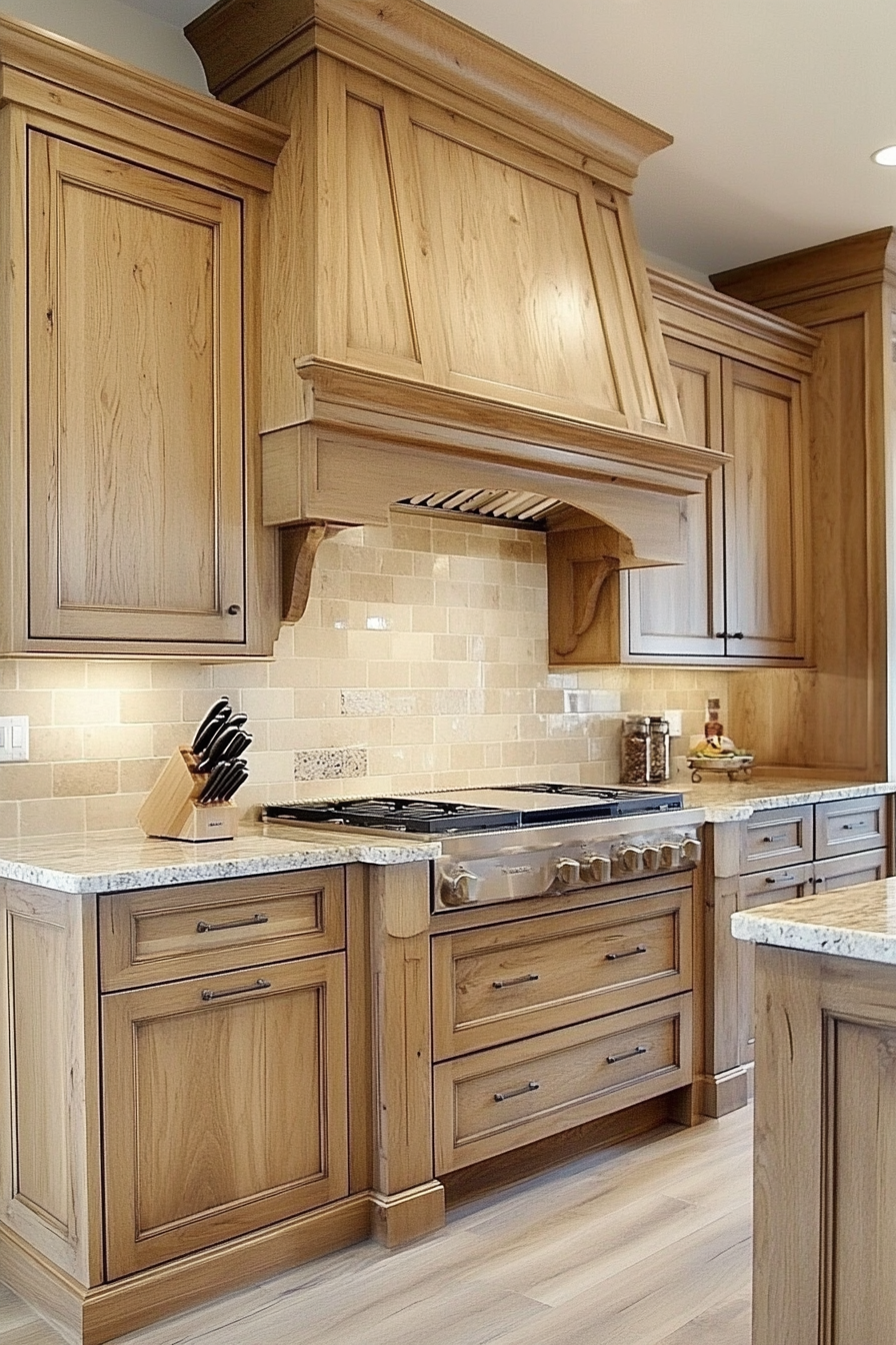 24. High-Gloss Finish (Oak Cabinets Kitchen Ideas) - Oak Cabinets Kitchen Ideas