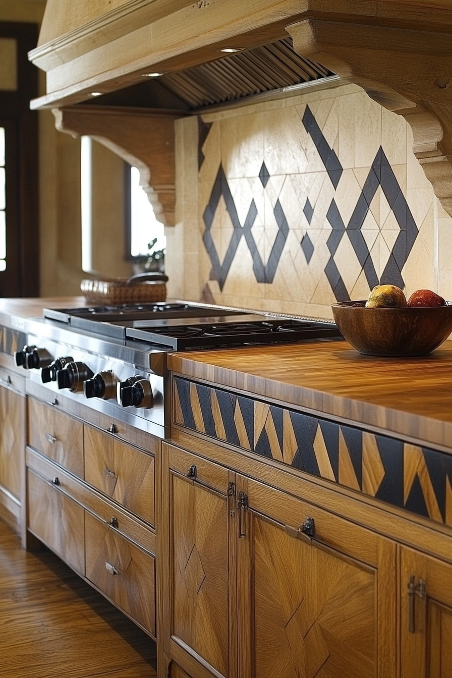 26. Geometric Patterns (Oak Cabinets Kitchen Ideas) - Oak Cabinets Kitchen Ideas