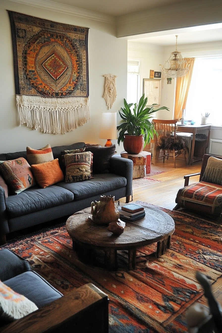 7. Eclectic Bohemian Retreat (Vintage Living Room Ideas) - Vintage Living Room Ideas