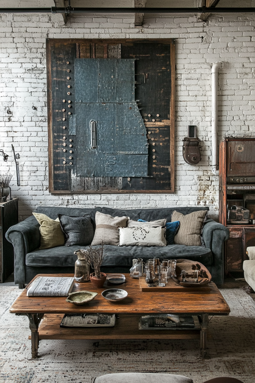 11. Industrial Vintage Loft (Vintage Living Room Ideas) - Vintage Living Room Ideas
