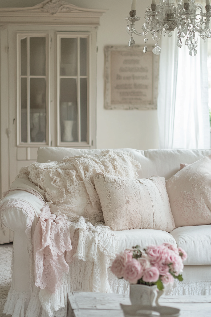 13. Shabby Chic Romance (Vintage Living Room Ideas) - Vintage Living Room Ideas