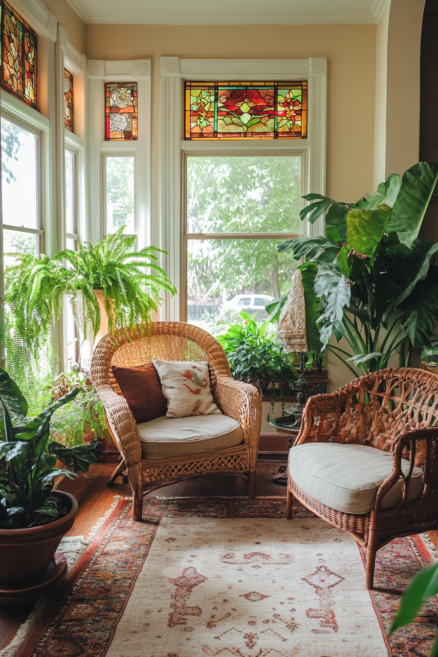 17. Edwardian Sunroom Elegance (Vintage Living Room Ideas) - Vintage Living Room Ideas
