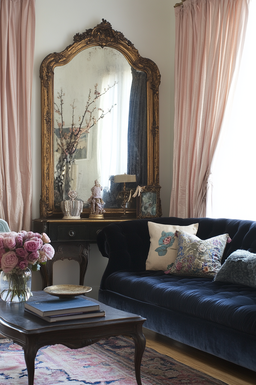 18. Hollywood Regency Opulence (Vintage Living Room Ideas) - Vintage Living Room Ideas