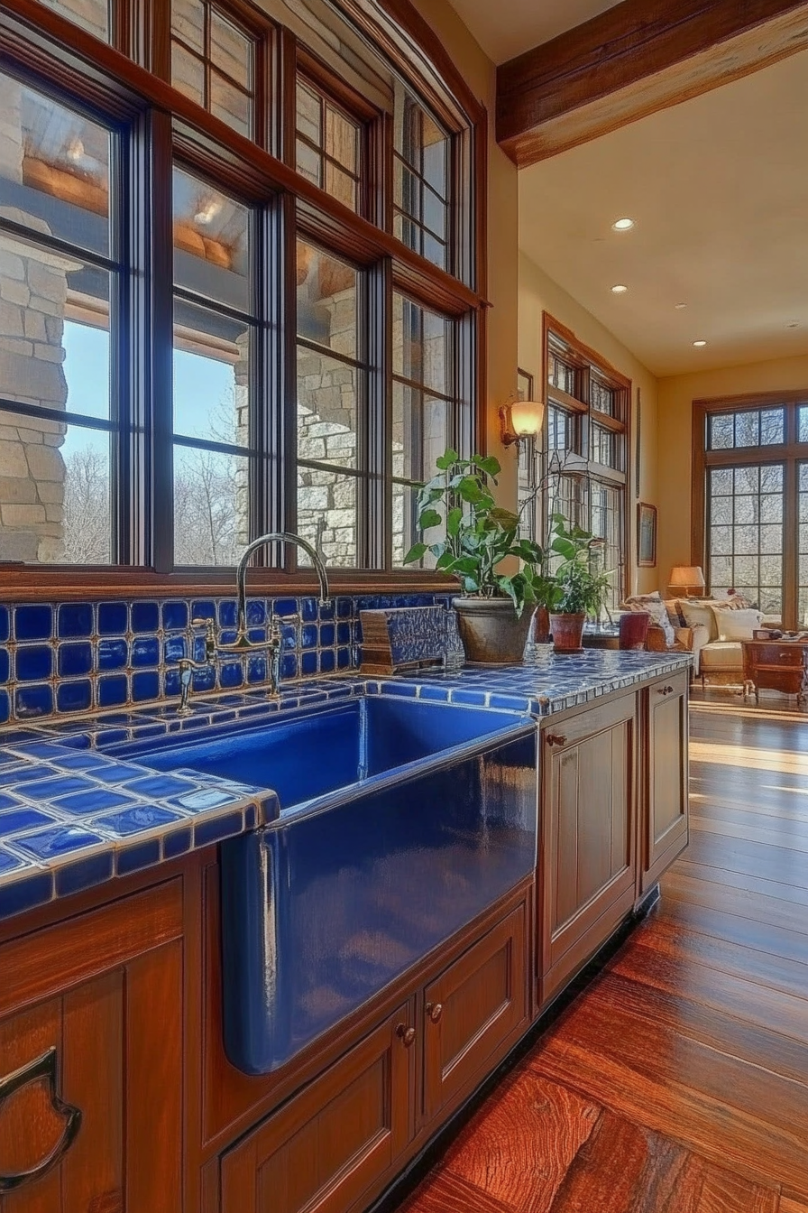 7. Farmhouse Sink Feature (Farmhouse Kitchen Ideas) - Farmhouse Kitchen Ideas