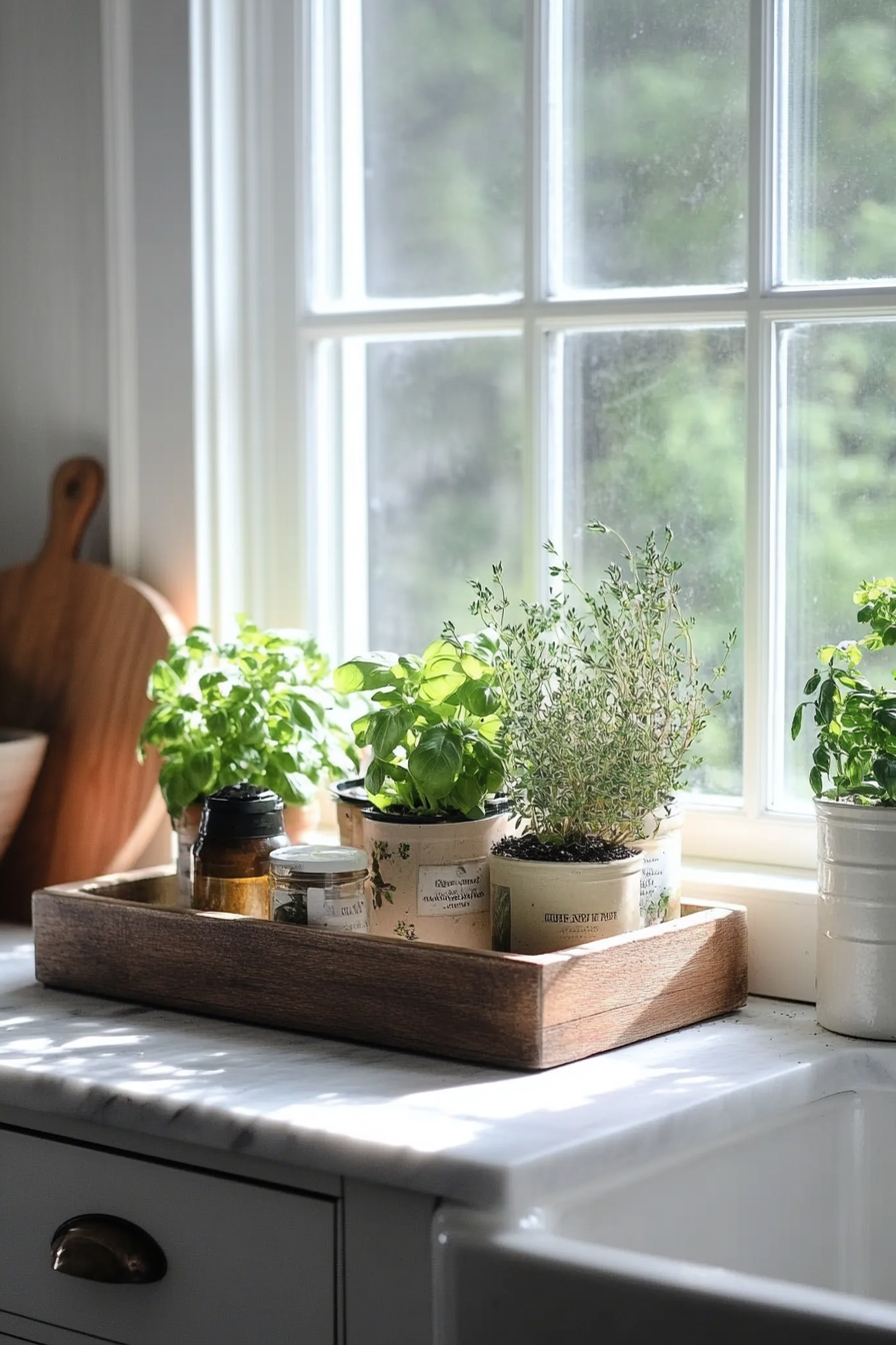 19. Herb Garden Window (Farmhouse Kitchen Ideas) - Farmhouse Kitchen Ideas