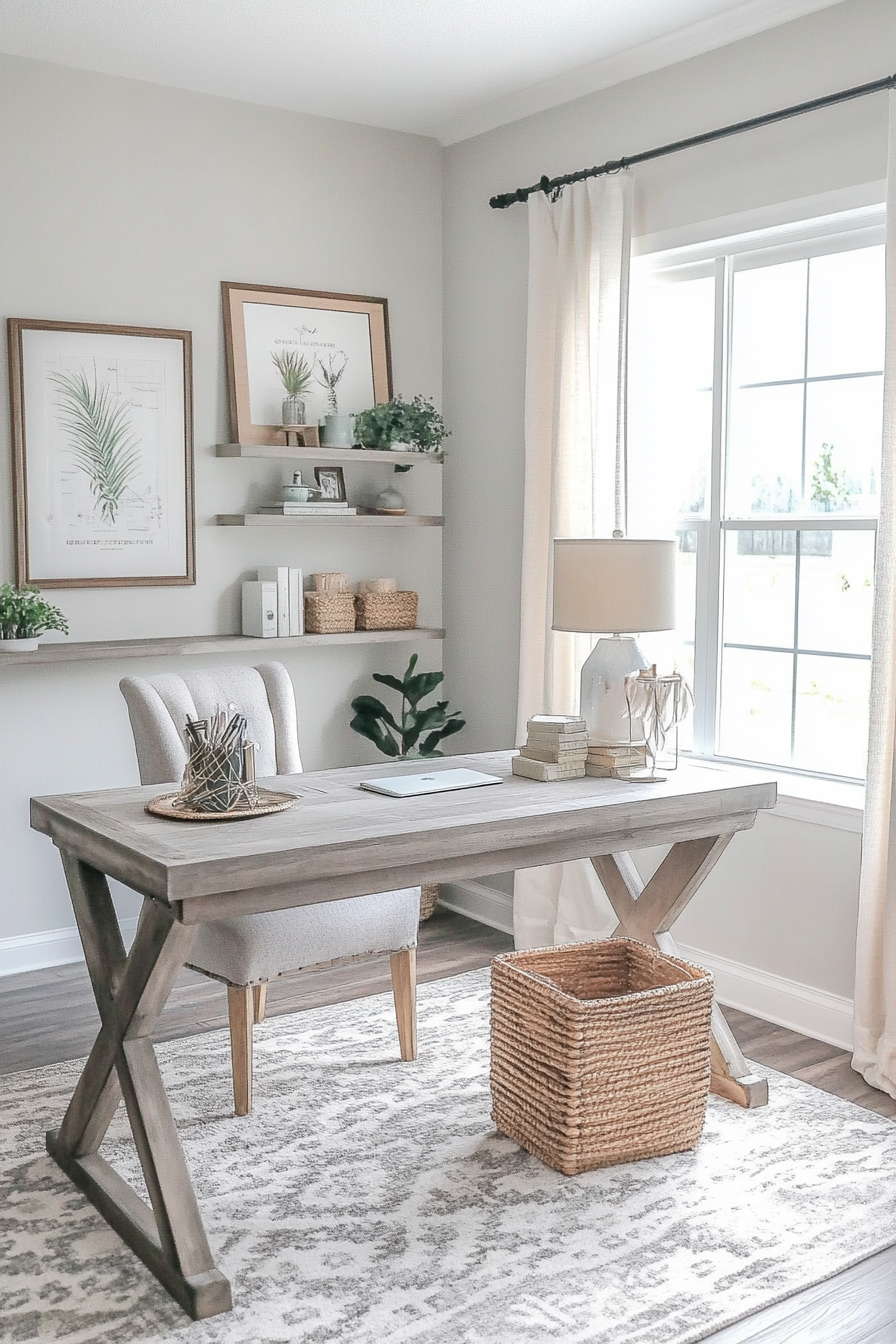 1. Minimalist Serenity (Simple Home Office Ideas) - Simple Home Office Ideas