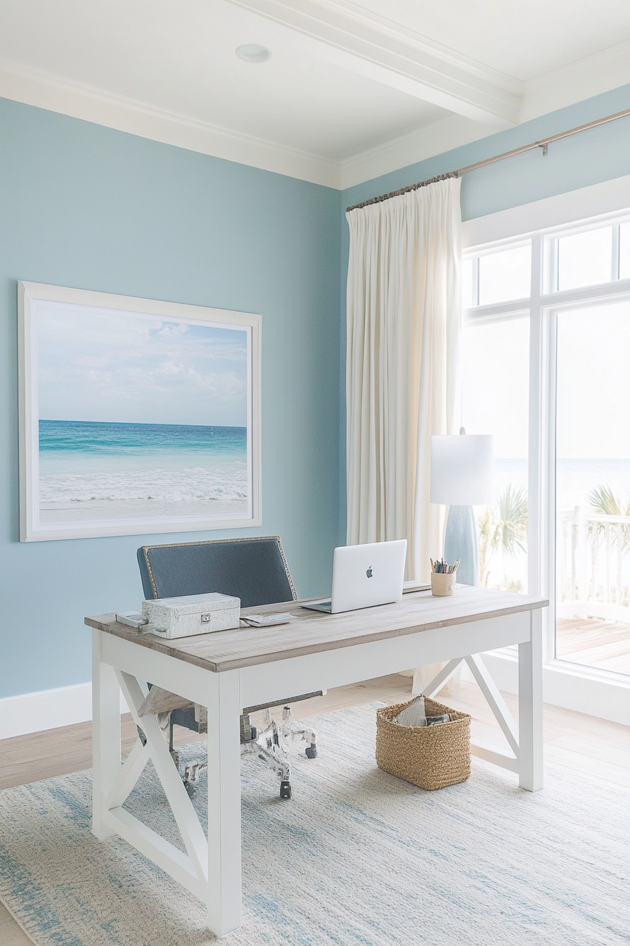 8. Coastal Breeze (Simple Home Office Ideas) - Simple Home Office Ideas