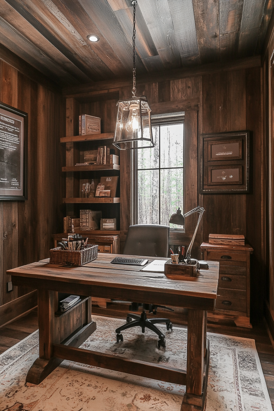 9. Rustic Charm (Simple Home Office Ideas) - Simple Home Office Ideas