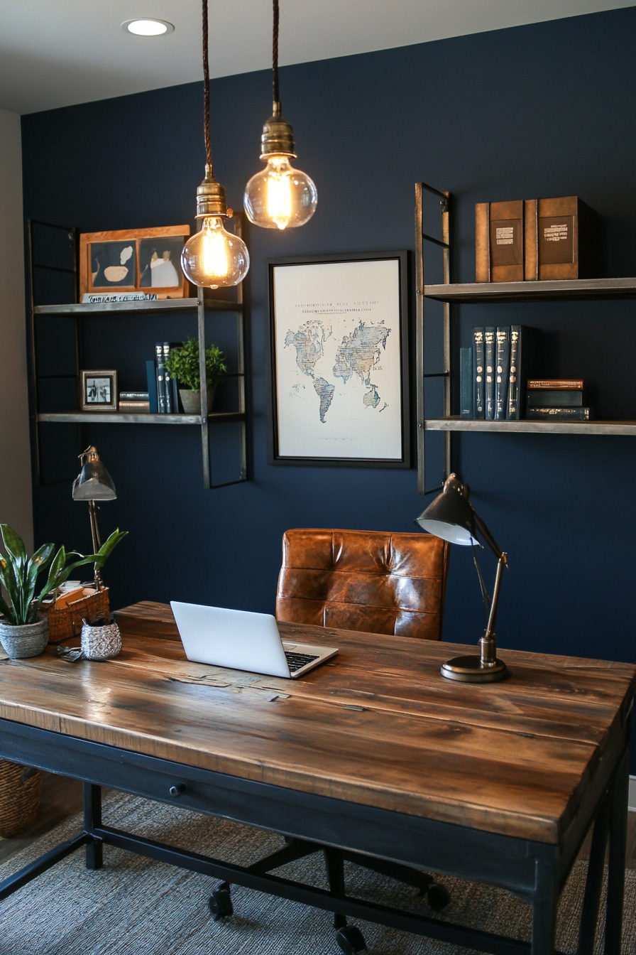 14. Urban Loft Office (Simple Home Office Ideas) - Simple Home Office Ideas
