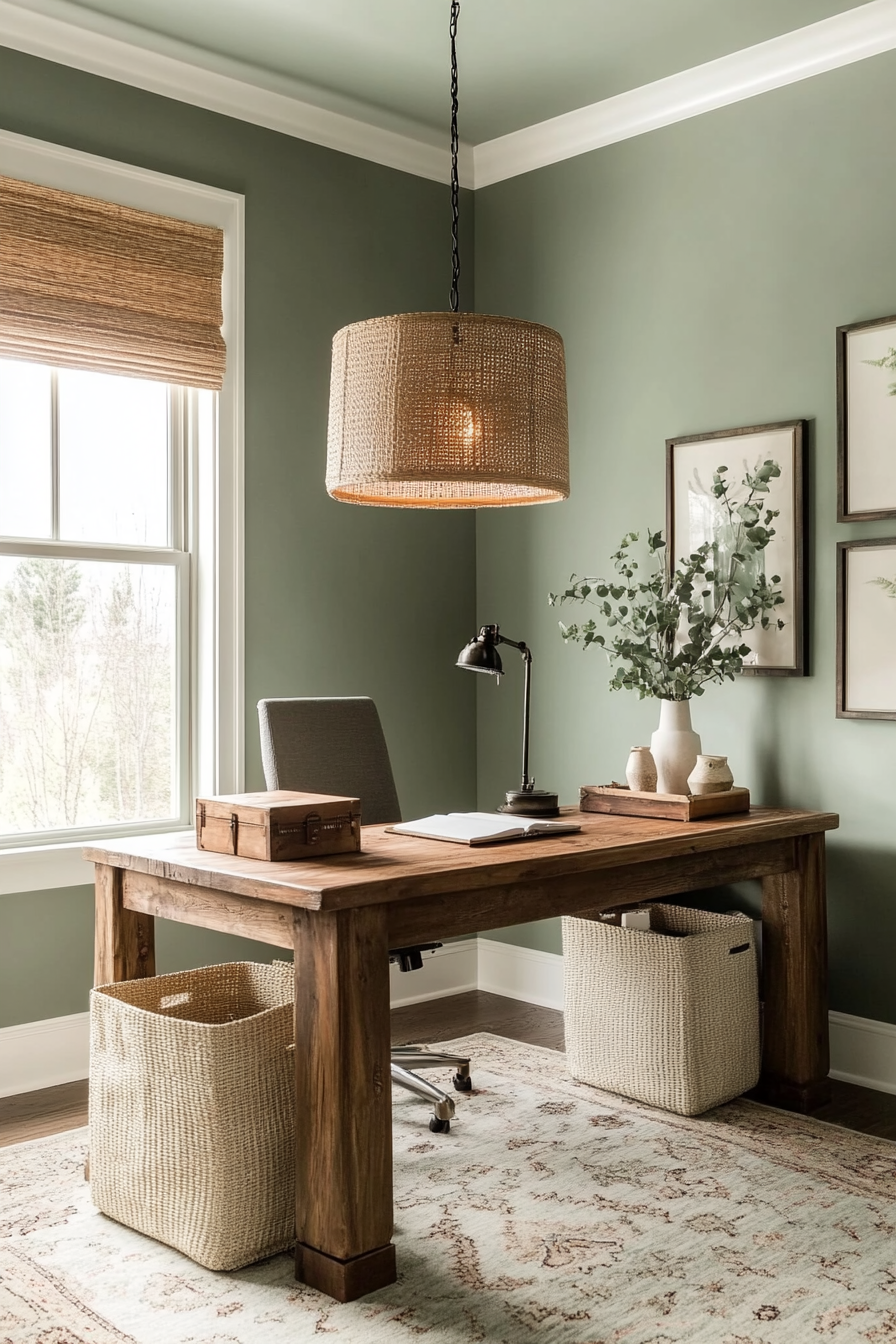 16. Nature-Inspired Retreat (Simple Home Office Ideas) - Simple Home Office Ideas