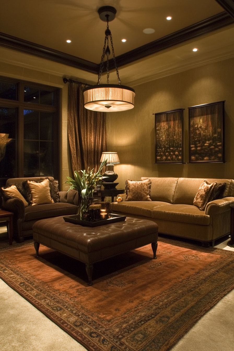 5. Cocoa & Caramel Escape (Warm And Cozy Living Room Ideas) - Warm And Cozy Living Room Ideas
