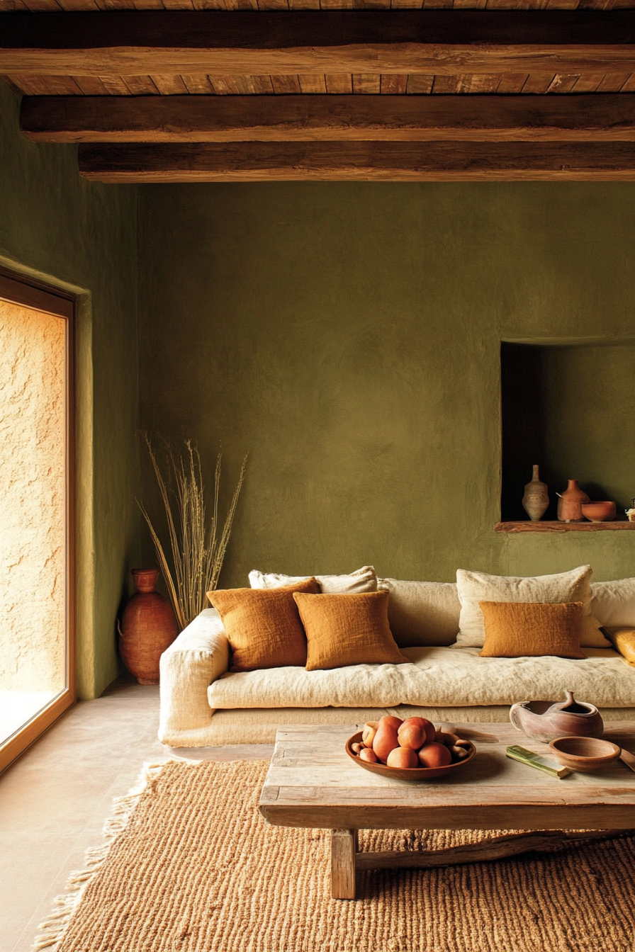 10. Deep Earthy Cocoon (Warm And Cozy Living Room Ideas) - Warm And Cozy Living Room Ideas