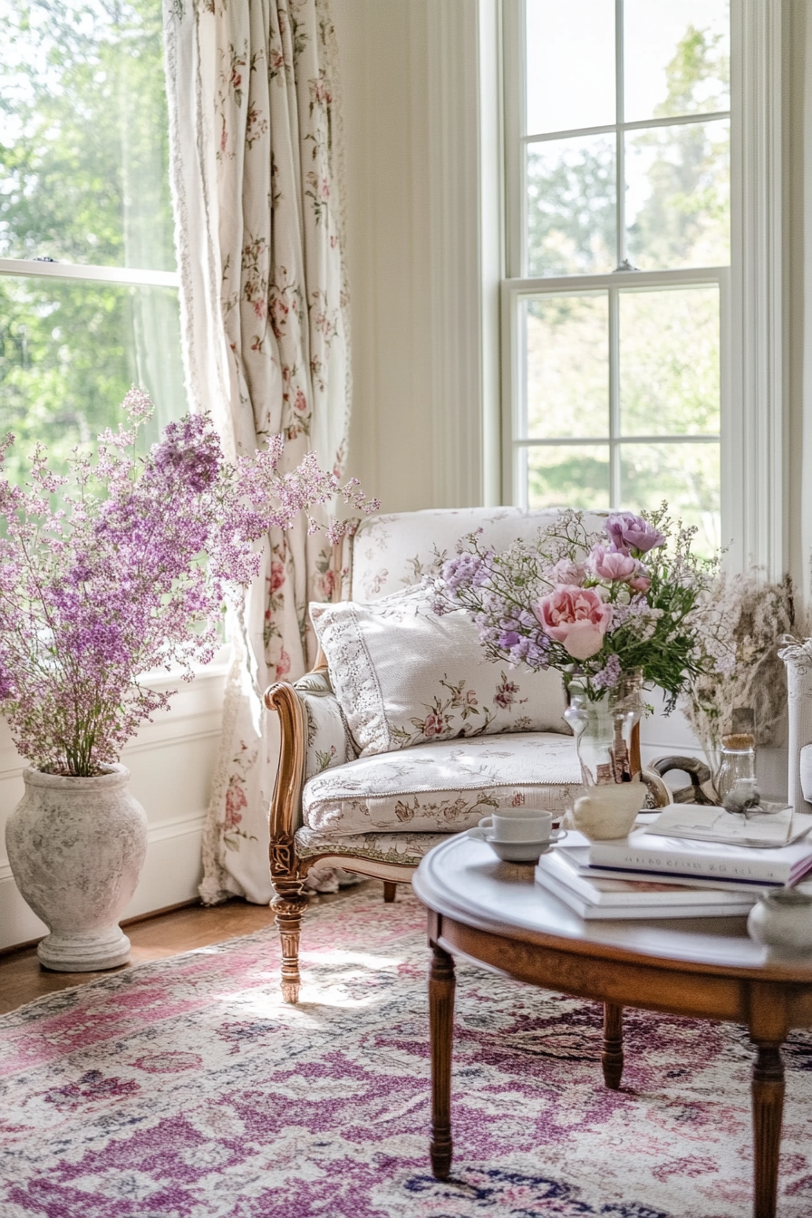 17. Cottagecore Cozy Corner (Warm And Cozy Living Room Ideas) - Warm And Cozy Living Room Ideas