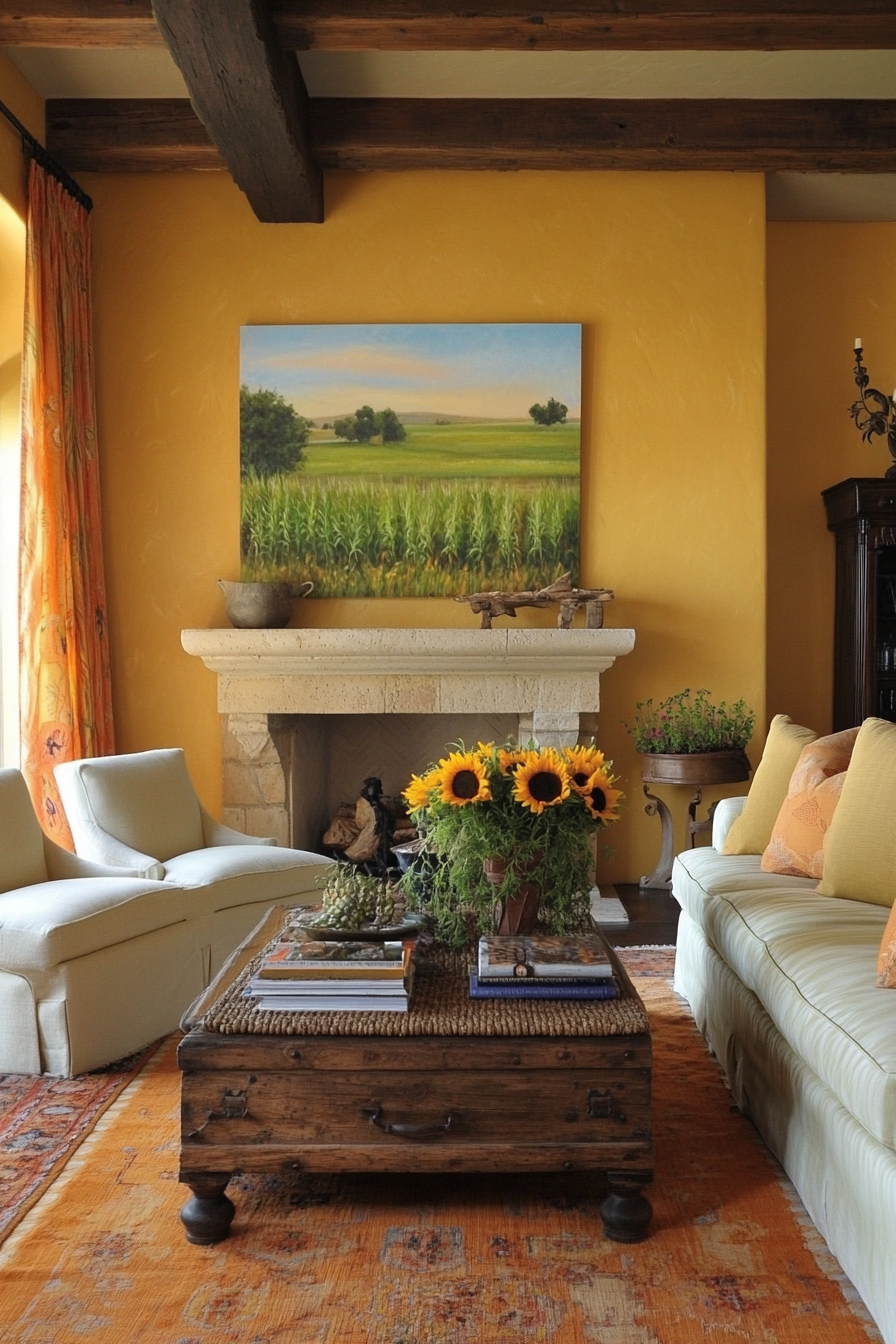 19. Tuscan Sunset Charm (Warm And Cozy Living Room Ideas) - Warm And Cozy Living Room Ideas