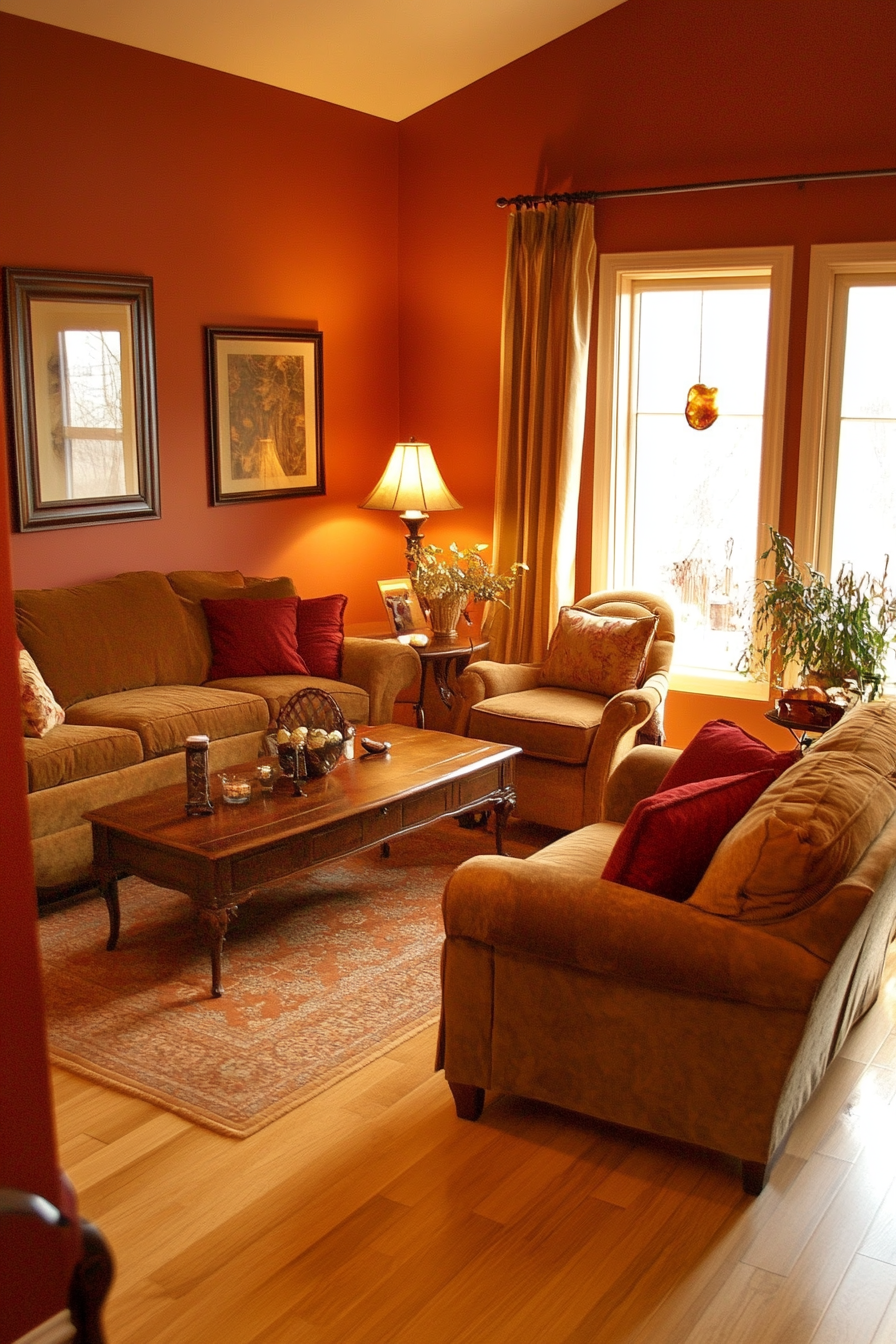 21. Maple & Spice Warmth (Warm And Cozy Living Room Ideas) - Warm And Cozy Living Room Ideas