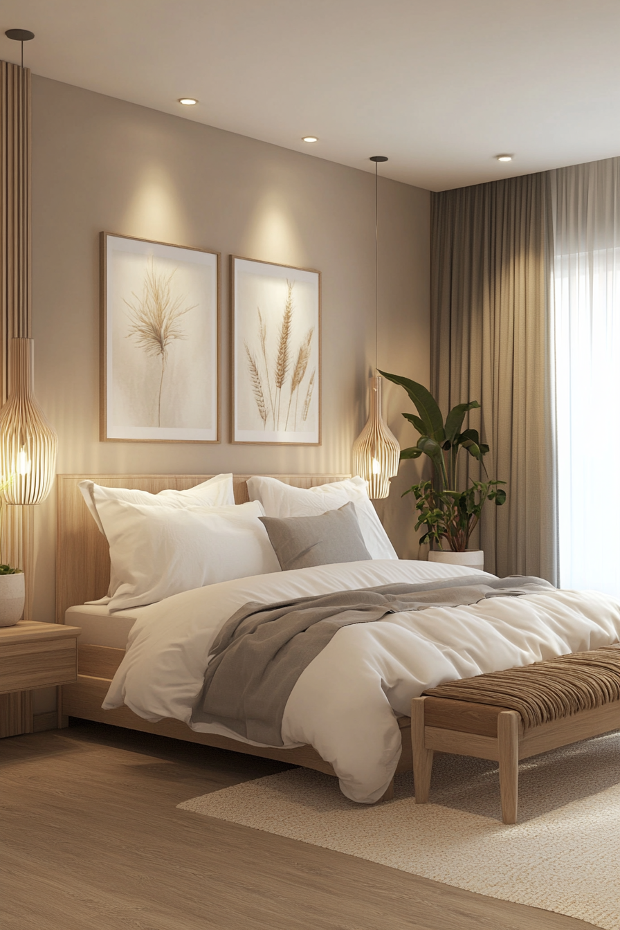5. Scandinavian Wheat Escape (Tan Bedroom Ideas) - Tan Bedroom Ideas
