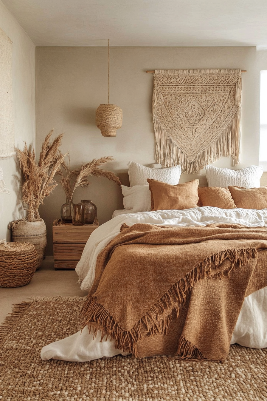 6. Bohemian Desert Oasis (Tan Bedroom Ideas) - Tan Bedroom Ideas